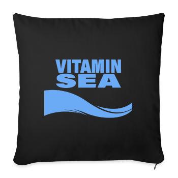 VITAMIN SEA - Sofa pillowcase 17,3'' x 17,3'' (45 x 45 cm) - black - Front