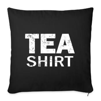 Tee-Hemd - Sofakissenbezug 45 x 45 cm - Schwarz - Vorne