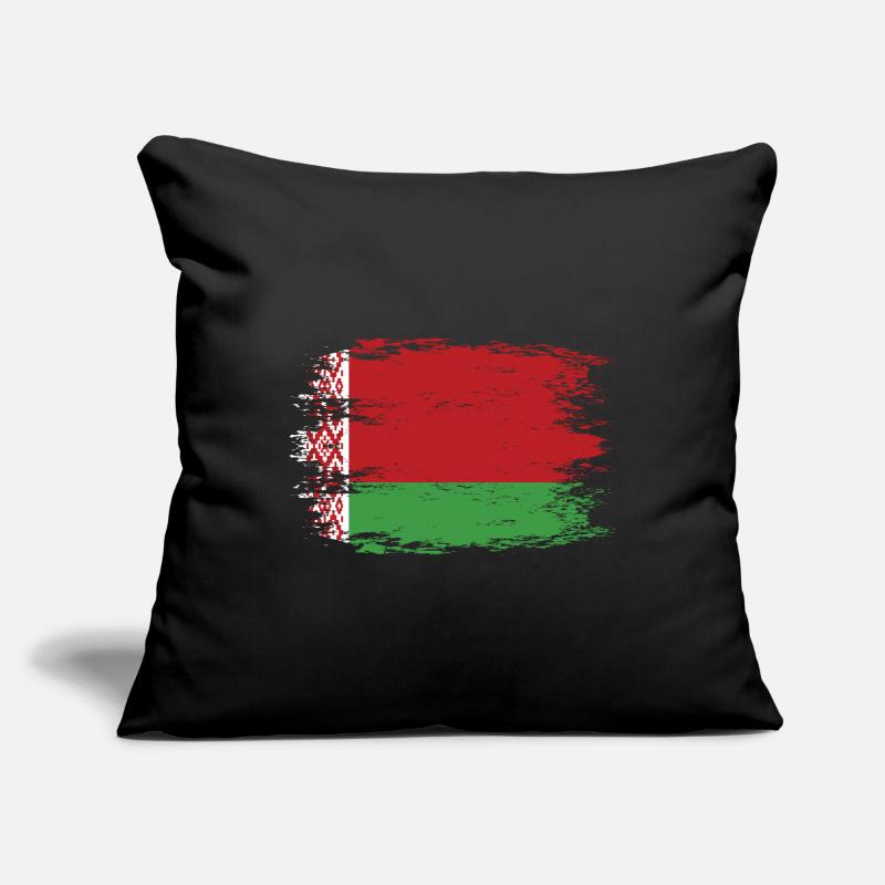 Drapeau de la Biélorussie look utilisé Housse de coussin décorative 45 x 45 cm