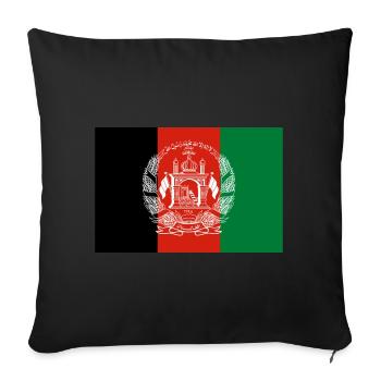 Afghanistan - Housse de coussin décorative 45 x 45 cm - noir - Devant