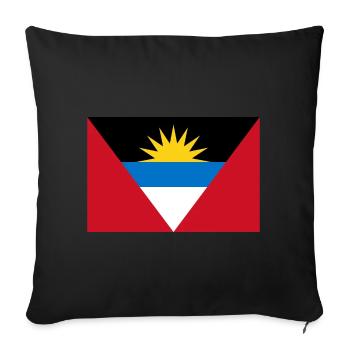 Antigua and Barbuda - Sofa pillowcase 17,3'' x 17,3'' (45 x 45 cm) - black - Front