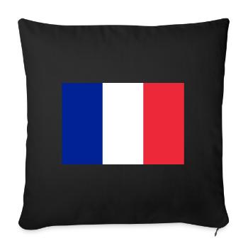 France - Sofa pillowcase 17,3'' x 17,3'' (45 x 45 cm) - black - Front