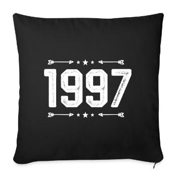 vintage 1997 vintage 28th birthday 1997 - Sofa pillowcase 17,3'' x 17,3'' (45 x 45 cm) - black - Front