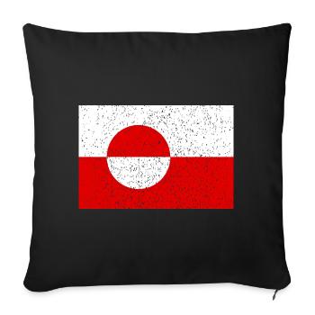 Groenland - Housse de coussin décorative 45 x 45 cm - noir - Devant
