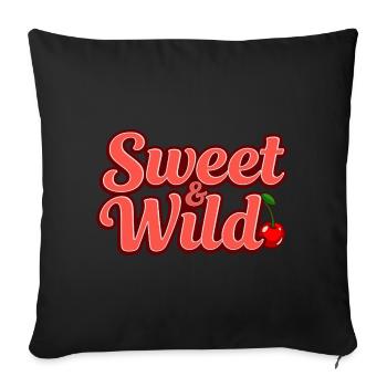 Doux et sauvage - Housse de coussin décorative 45 x 45 cm - noir - Devant
