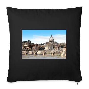 Rome - Housse de coussin décorative 45 x 45 cm - noir - Devant