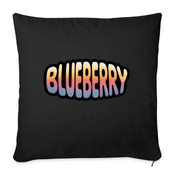 Blueberry - Cool Fruit Logo - Sofa pillowcase 17,3'' x 17,3'' (45 x 45 cm) - black - Front