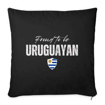 I love Uruguay, Uruguayan pride - Sofa pillowcase 17,3'' x 17,3'' (45 x 45 cm) - black - Front