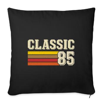 Rétro Classique 85 – Né en 1985, Anniversaire Vintage - Housse de coussin décorative 45 x 45 cm - noir - Devant