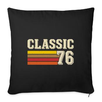 Retro Classic 76 – Born 1976 Vintage Birthday - Sofa pillowcase 17,3'' x 17,3'' (45 x 45 cm) - black - Front