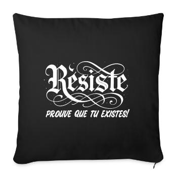 Retro Punk Resist Message - Sofa pillowcase 17,3'' x 17,3'' (45 x 45 cm) - black - Front