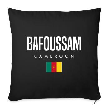 Bafoussam Cameroon Cameroonian - Sofa pillowcase 17,3'' x 17,3'' (45 x 45 cm) - black - Front
