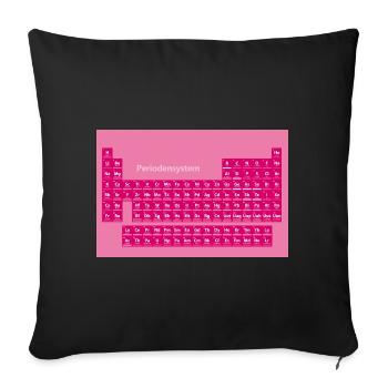 Periodensystem poster Rosa - Sofakissenbezug 45 x 45 cm - Schwarz - Vorne