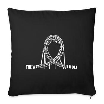 The way I Roll - montagnes russes - boucle - Housse de coussin décorative 45 x 45 cm - noir - Devant