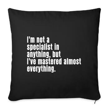 Citation Motivante en Style Minimaliste - Housse de coussin décorative 45 x 45 cm - noir - Devant