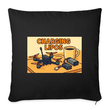 Download Lipos Drones Cartoon - Sofa pillowcase 17,3'' x 17,3'' (45 x 45 cm) - black - Front