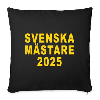 Champions de Suède 2025 - Housse de coussin décorative 45 x 45 cm - noir - Devant