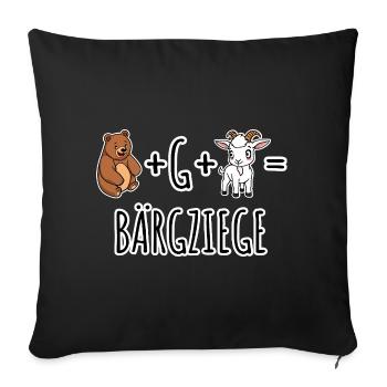 Bear plus goat equals mountain goat uh BEAR-G-GOAT - Sofa pillowcase 17,3'' x 17,3'' (45 x 45 cm) - black - Front
