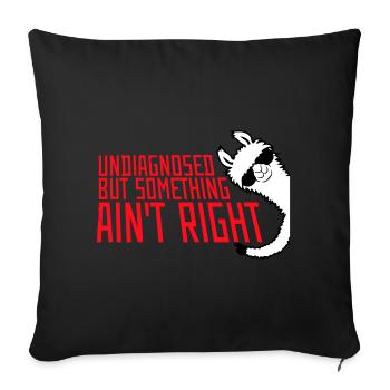 Undiagnosed But Something Ain't Right Lama Glasses - Sofa pillowcase 17,3'' x 17,3'' (45 x 45 cm) - black - Front
