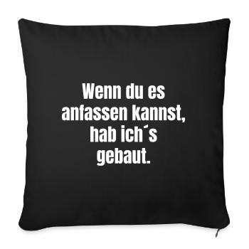 Berührbares Bauwerk Shirt - Sofakissenbezug 45 x 45 cm - Schwarz - Vorne
