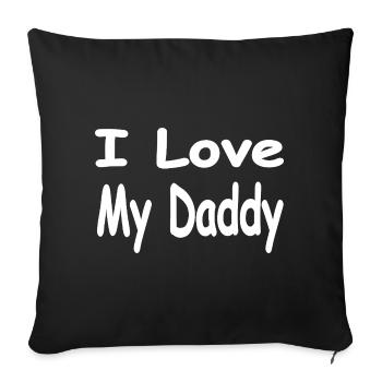 Father - Sofa pillowcase 17,3'' x 17,3'' (45 x 45 cm) - black - Front