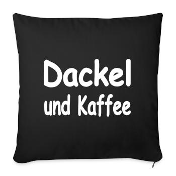 Dackel - Sofakissenbezug 45 x 45 cm - Schwarz - Vorne