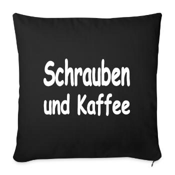 Schrauben - Sofakissenbezug 45 x 45 cm - Schwarz - Vorne