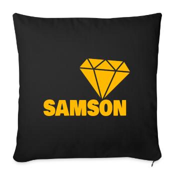 Edel Samson - Sofakissenbezug 45 x 45 cm - Schwarz - Vorne