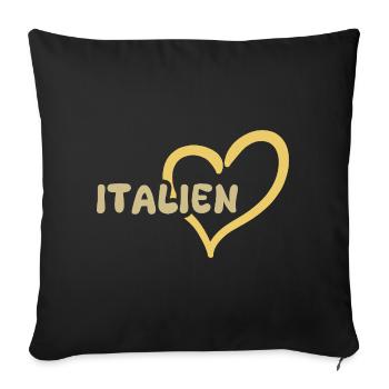 Italien als Italien - Sofakissenbezug 45 x 45 cm - Schwarz - Vorne