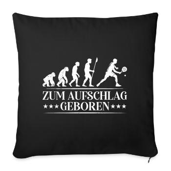 Raquette de padel NÉS POUR SERVIR Fun - Housse de coussin décorative 45 x 45 cm - noir - Devant