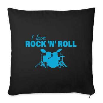 Rock and Roll - Sofa pillowcase 17,3'' x 17,3'' (45 x 45 cm) - black - Front
