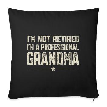 Professional granny - Sofa pillowcase 17,3'' x 17,3'' (45 x 45 cm) - black - Front