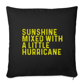 Sonnenschein & Hurrikan – Dein Statement-Mix - Housse de coussin décorative 45 x 45 cm - noir - Devant