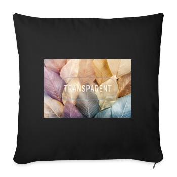 Transparent Minimalistisches Glas Design - Sofakissenbezug 45 x 45 cm - Schwarz - Vorne
