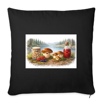 Gifts of the Far North - Mors - Sofa pillowcase 17,3'' x 17,3'' (45 x 45 cm) - black - Front