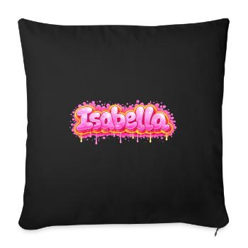 ISABELLA GRAFFITI NAME FOR PERFECT GIFT PRINTABLE  - Housse de coussin décorative 45 x 45 cm - noir - Devant