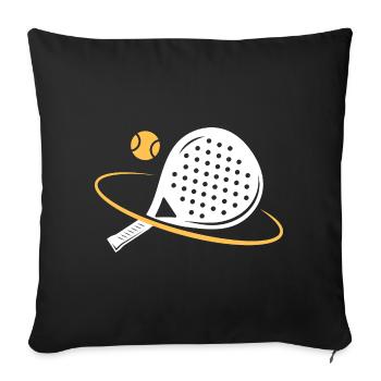 I can't I have padel - Sofa pillowcase 17,3'' x 17,3'' (45 x 45 cm) - black - Front