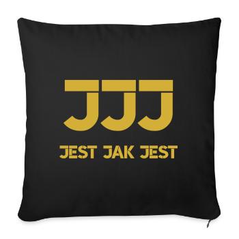 It is what it is - logo - Sofa pillowcase 17,3'' x 17,3'' (45 x 45 cm) - black - Front
