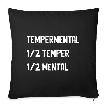 Tempermental Split Typography - Sofa pillowcase 17,3'' x 17,3'' (45 x 45 cm) - black - Front