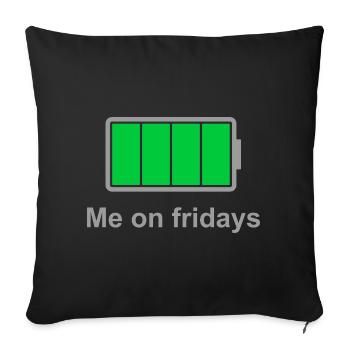 Vendredis Full Battery - Housse de coussin décorative 45 x 45 cm - noir - Devant