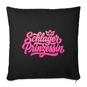 Schlagerprinzessin - Schlager Prinzessin - Sofa pillowcase 17,3'' x 17,3'' (45 x 45 cm) - black - Front