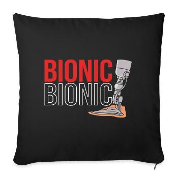 Chirurgie du genou Chirurgie du genou - Housse de coussin décorative 45 x 45 cm - noir - Devant