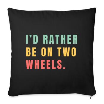 Better on two wheels - Sofa pillowcase 17,3'' x 17,3'' (45 x 45 cm) - black - Front