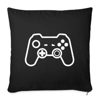Gamepad Controller Outline - Sofa pillowcase 17,3'' x 17,3'' (45 x 45 cm) - black - Front