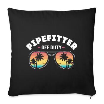 Tuyau de serrurier industriel - Housse de coussin décorative 45 x 45 cm - noir - Devant