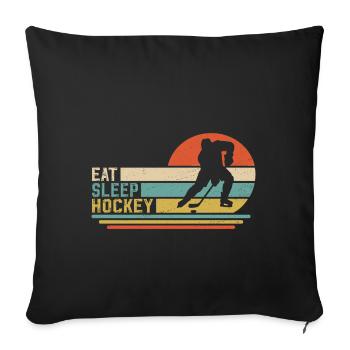 Hockey sur glace Hockey - Housse de coussin décorative 45 x 45 cm - noir - Devant