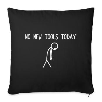 Pas d’outils neufs aujourd’hui. Passionné de voitures, gars mécanique automobile. - Housse de coussin décorative 45 x 45 cm - noir - Devant