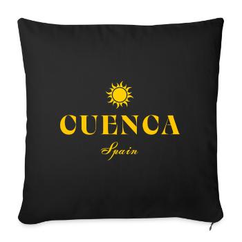 Cuenca Spain Sun Crest  - Sofa pillowcase 17,3'' x 17,3'' (45 x 45 cm) - black - Front