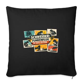 Flying Sparks Glitter Power - Sofa pillowcase 17,3'' x 17,3'' (45 x 45 cm) - black - Front
