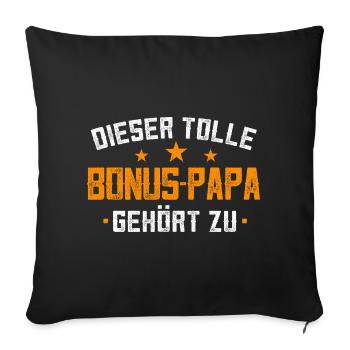 Ce super papa appartient à un cadeau pour la fête des pères - Housse de coussin décorative 45 x 45 cm - noir - Devant